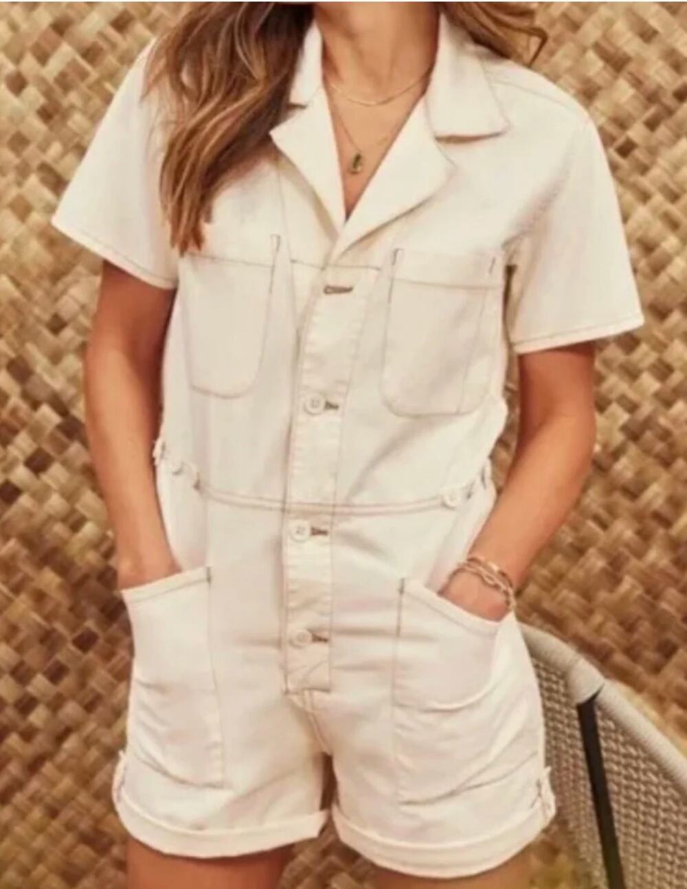 Pistola Parker Cuffed Romper Sz Small